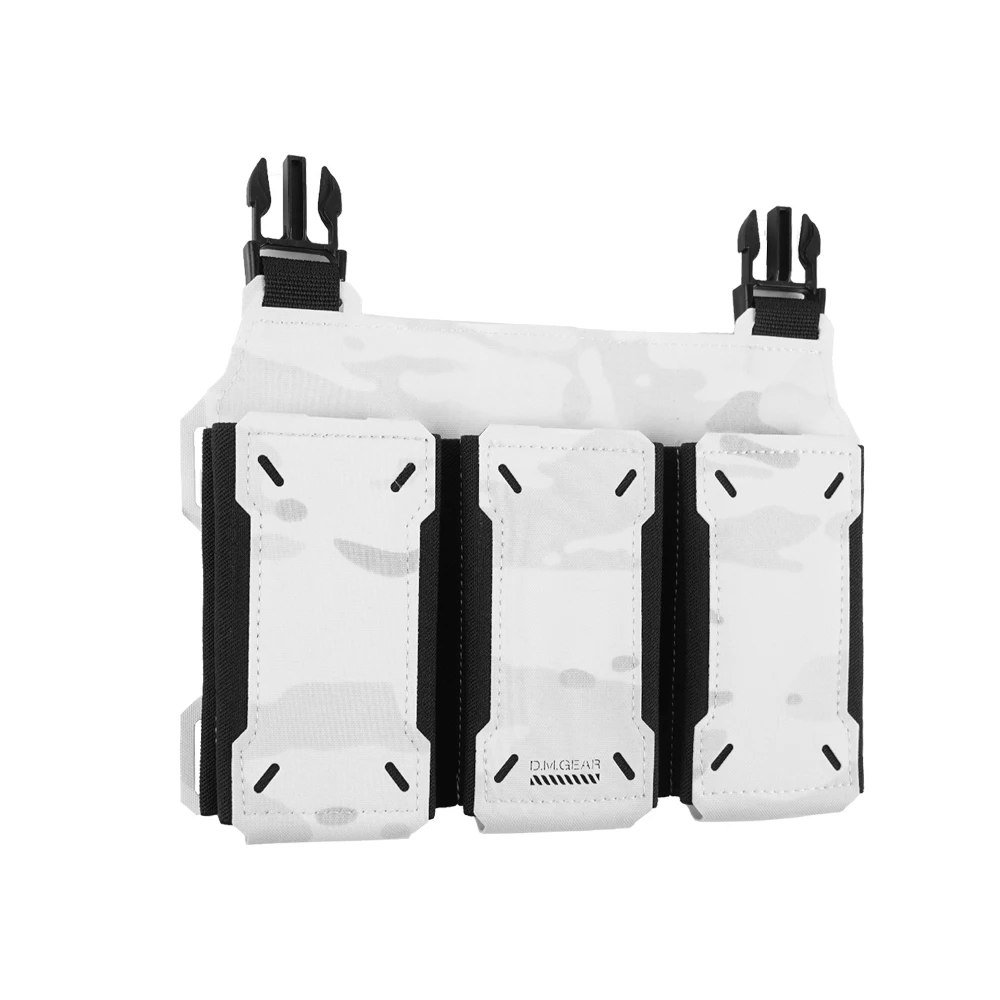 DMGear-bolsa táctica Triple para revistas, portador Molle de liberación rápida, chaleco táctico Airsoft, accesorios de caza para acampar al aire libre - imagen 3