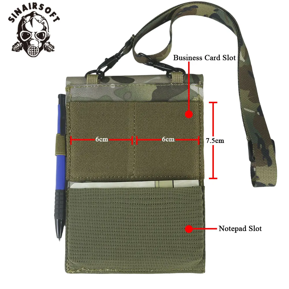 Estuche táctico para tarjetas de identificación, cordón para el cuello, bolsa organizadora para tarjetas de crédito, cordón ajustable para el cuello, bolsillo para almacenamiento de documentos credenciales - imagen 3