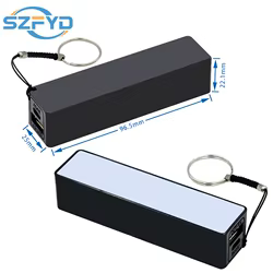 Kit de caja de banco de energía USB, cargador de batería 18650, Kit de carcasa de caja DIY negro para Arduino molewei