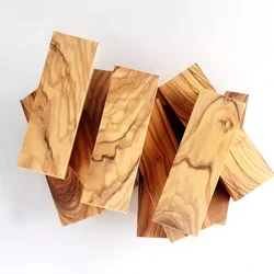 Taco de madera de olivo para mango de cuchillo artesanal