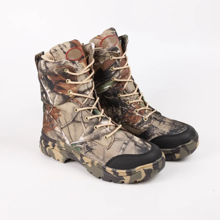 Botas altas para las 4 estaciones, resistentes al desgaste, antideslizantes, para montañismo, senderismo, desierto, botas Boinic de camuflaje para caza y pesca - imagen 3