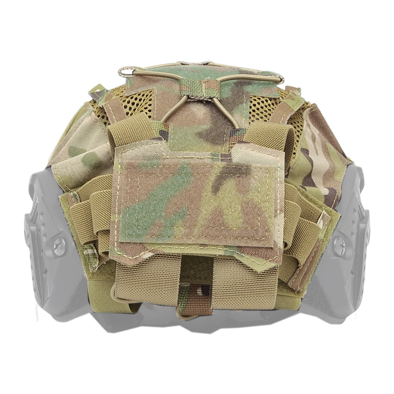 Funda para casco Airsoft, tela táctica para casco marítimo rápido, accesorios para casco de caza y tiro con cordón elástico, bolsa para batería NVG - imagen 3