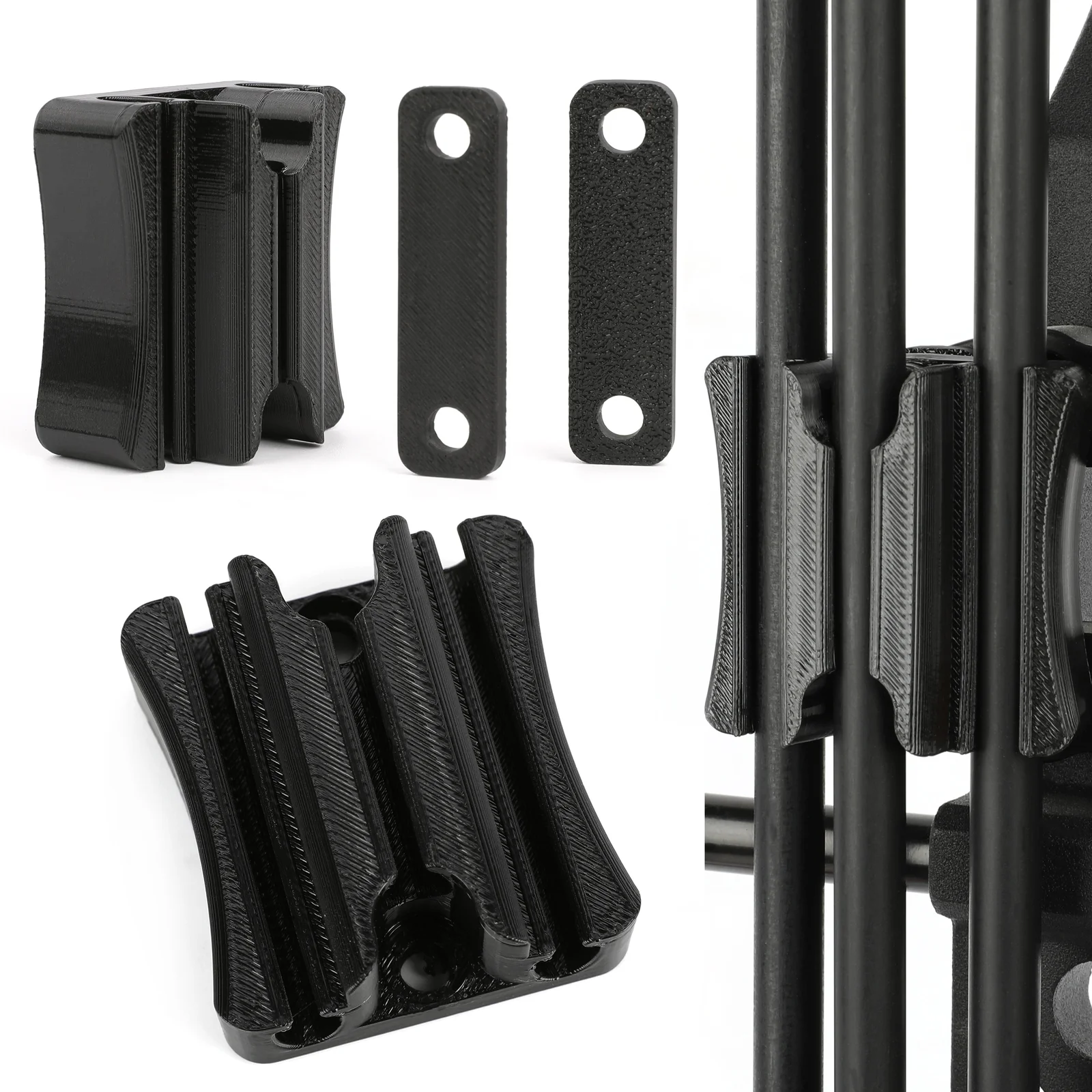 Carcaj de flecha de tiro con arco con eje de flecha de TPU, Material suave fácil de instalar, arco compuesto de más de 7,5mm, puede contener 3 flechas para accesorios de arco