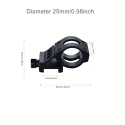 Soporte universal de montaje para linterna táctica con clip lateral