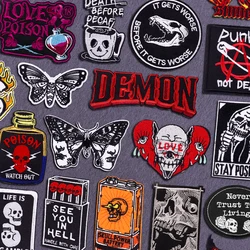 Parche calavera táctico punk termoadhesivo para chaleco MOLLE