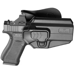 Funda OWB Glock, retención nivel II, derecha, MOS y rail