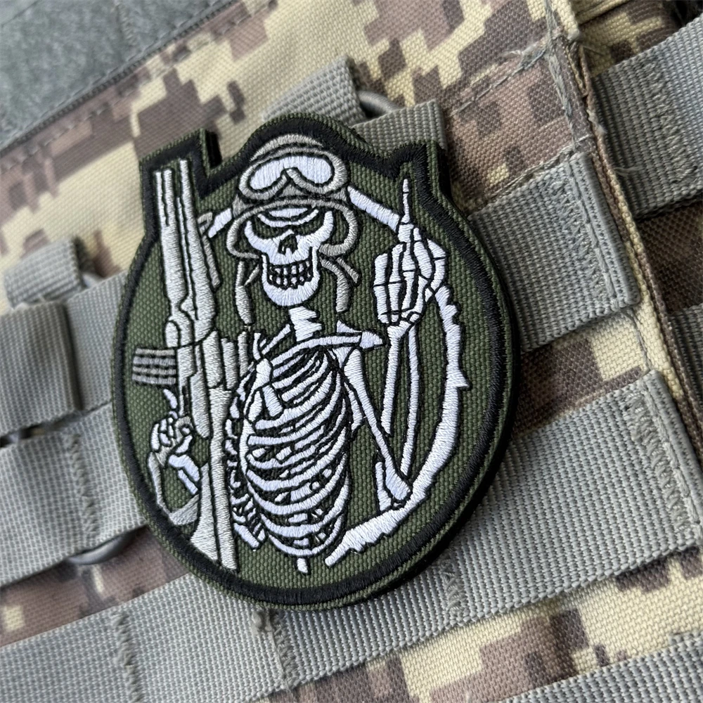 Parche de soldado Chevron, insignia de moral bordada, parche táctico para ropa, parches militares con gancho y bucle, apliques adhesivos para mochila - imagen 5