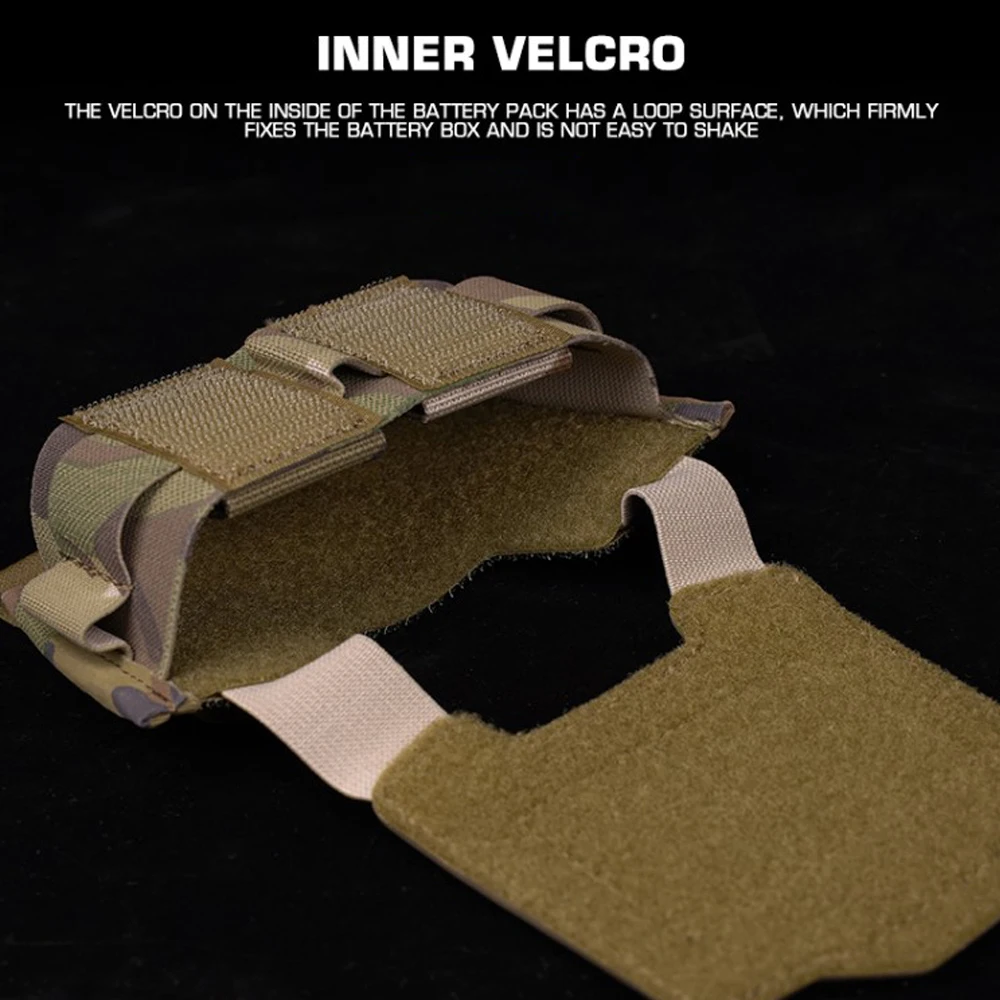 Bolsa de batería para casco táctico serie K, casco rápido Airsoft para caza, caja de batería PVS31, almacenamiento, contrapeso, bolsa de accesorios para casco - imagen 4