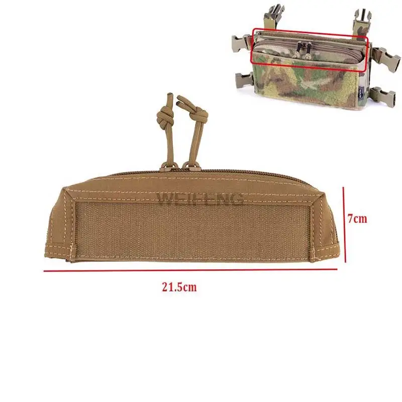 Panel táctico AVS bidireccional con cremallera, aparejo de pecho, bolsillo interior, chaleco militar, bolsa, accesorios de caza - imagen 5