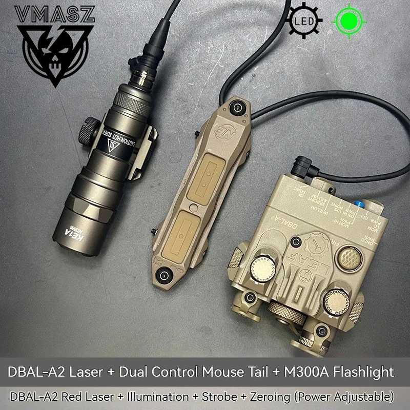 Kit de linterna táctica DBAL-A2 con iluminación LED de alta intensidad y diseño láser rojo/verde M600C M300A A2Kit de linterna - imagen 5