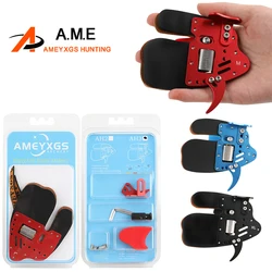 Guante protector dedos arco recurvo cuero gamuza