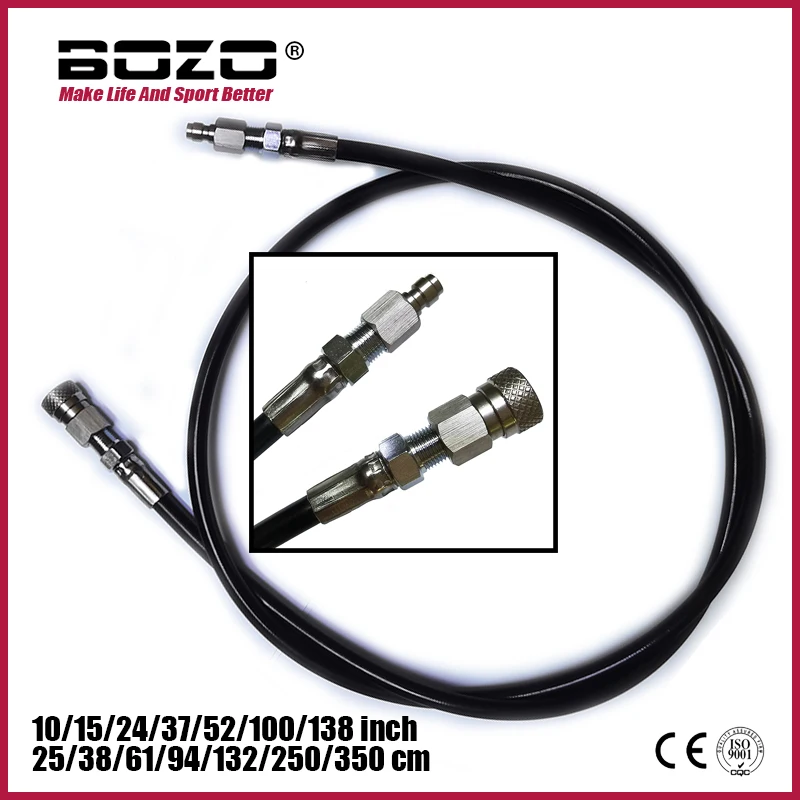 Manguera de carga HPA, látigo de llenado remoto, manguera de microlina larga, extensión de tubo, extremo hembra y macho, desconexión rápida de 8mm