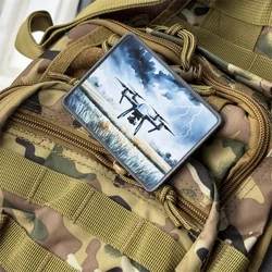 Parche impreso en UAV para ropa, insignia de moral táctica, parche militar con gancho, pegatinas para mochila