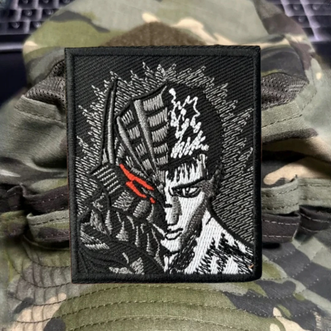Insignia de moral táctica de Anime, brazalete decorativo del ejército militar, parches bordados de gancho y bucle, pegatina para mochila para ropa - imagen 5
