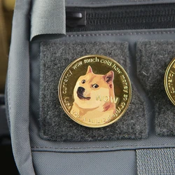 Parche metálico Dogecoin MOLLE – Decoración para chaleco táctico