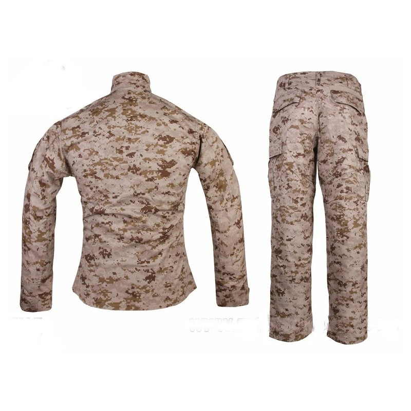 Emersongear-trajes de entrenamiento de camuflaje, conjunto de uniforme Digital táctico para desierto, camisetas de combate Airsoft, pantalones, camisa, pantalón, senderismo - imagen 3