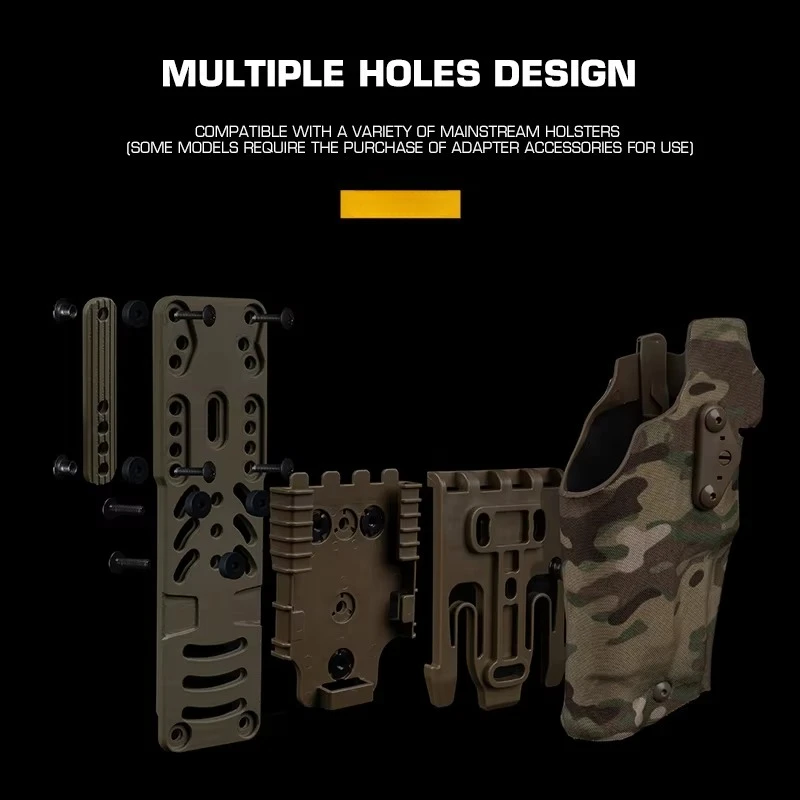 Adaptador de funda Modular de pistola táctica, pierna caída de segunda generación, transporte de Metal rígido, Compatible con plataforma de cinturón de liberación rápida QLS - imagen 5