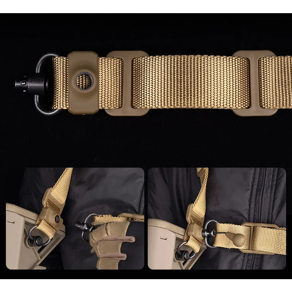 Eslinga táctica estilo 2 puntos correa Modular de combate hombro acolchado Slingster cuerda de equipo estirable ajustable rápido - imagen 5