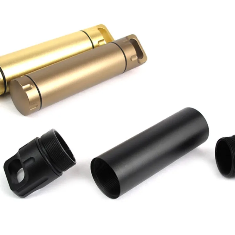 Pastillero de aleación de aluminio, cabina con sello de Metal multifuncional, almacenamiento impermeable, contenedor de CasesCanister, botella de cápsula de emergencia - imagen 3
