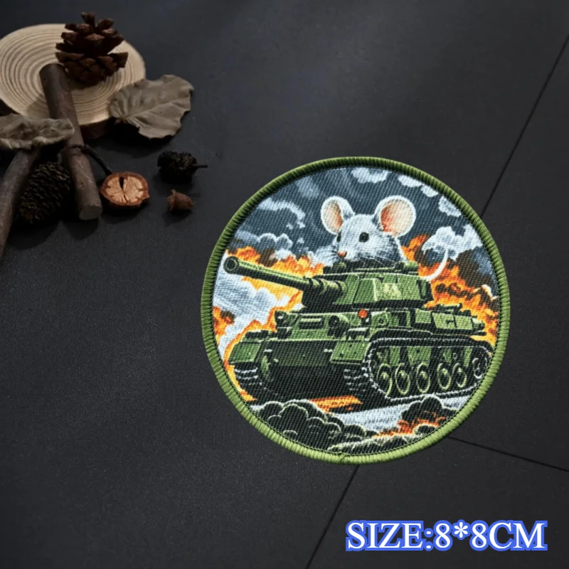 Parche con estampado de animales, soldado militar, insignia de moral táctica, gancho y bucle, pegatina para mochila, parches decorativos para ropa - imagen 3