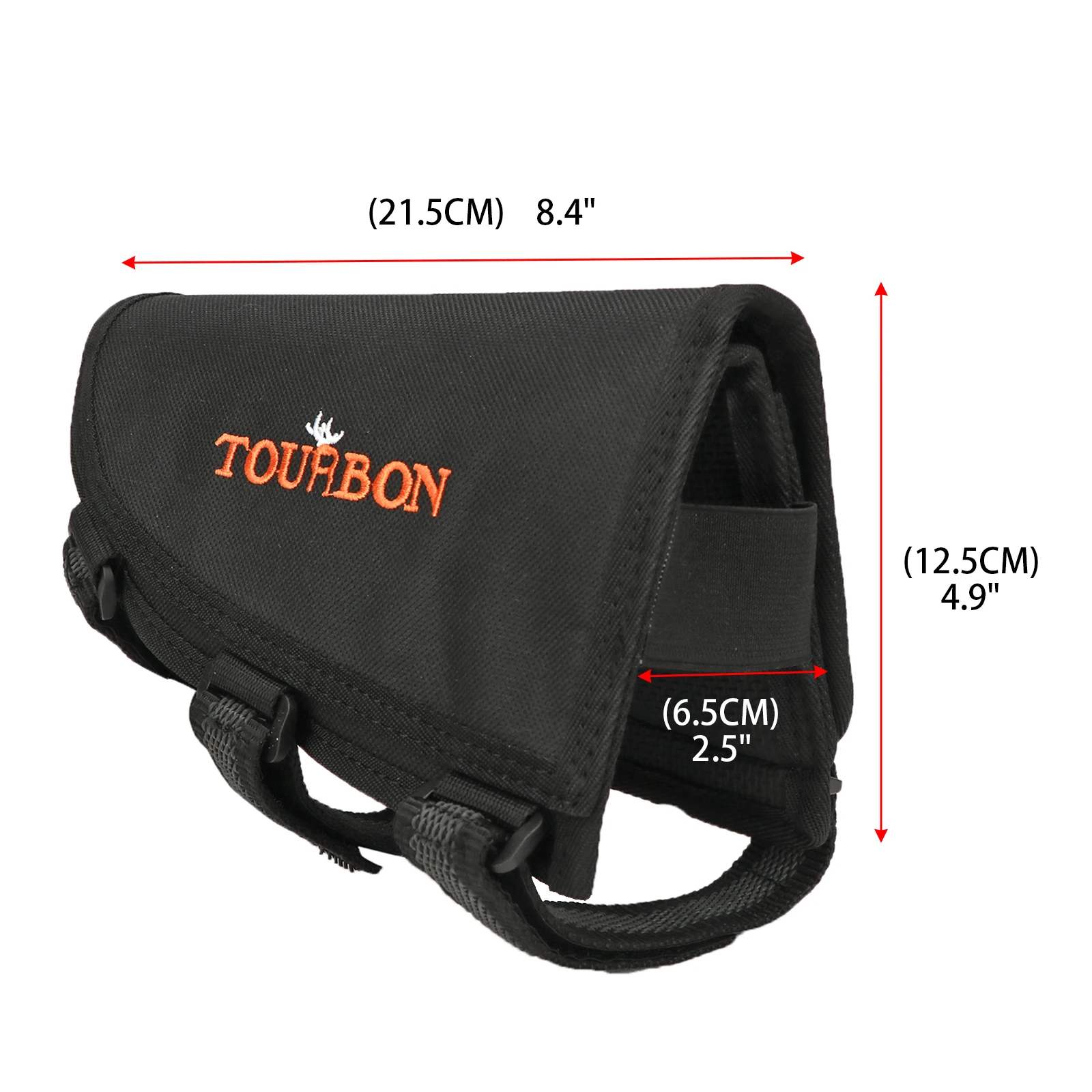 Tourbon Rifle Cheek Raiser tiro trasero Stock cartuchos soporte con 3 almohadillas ajustables accesorios de pistola de caza de nailon mano derecha - imagen 5