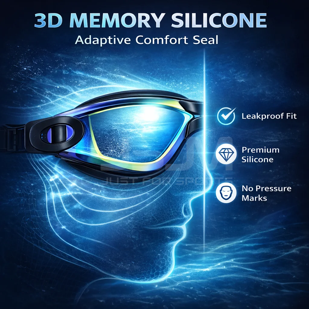 JSJM Gafas de natación antivaho con funda impermeable y gorro - imagen 4