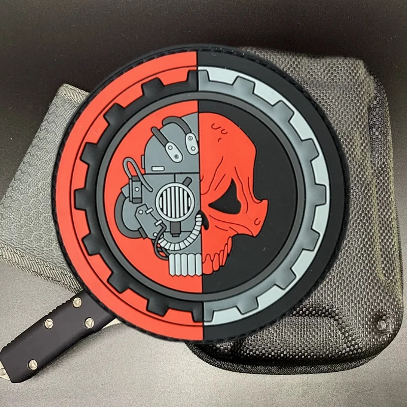 Parche táctico de PVC con calavera para ropa, insignia de moral, brazalete, gancho, parches militares, pegatinas para mochila - imagen 2