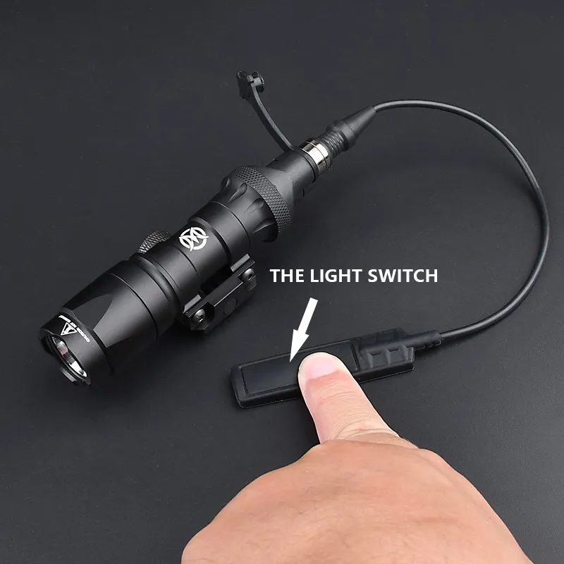 WADSN M300 M300A linterna de iluminación LED infrarroja táctica con interruptor de presión ajuste 20mm Rail Airsoft accesorios de cazatalentos - imagen 3