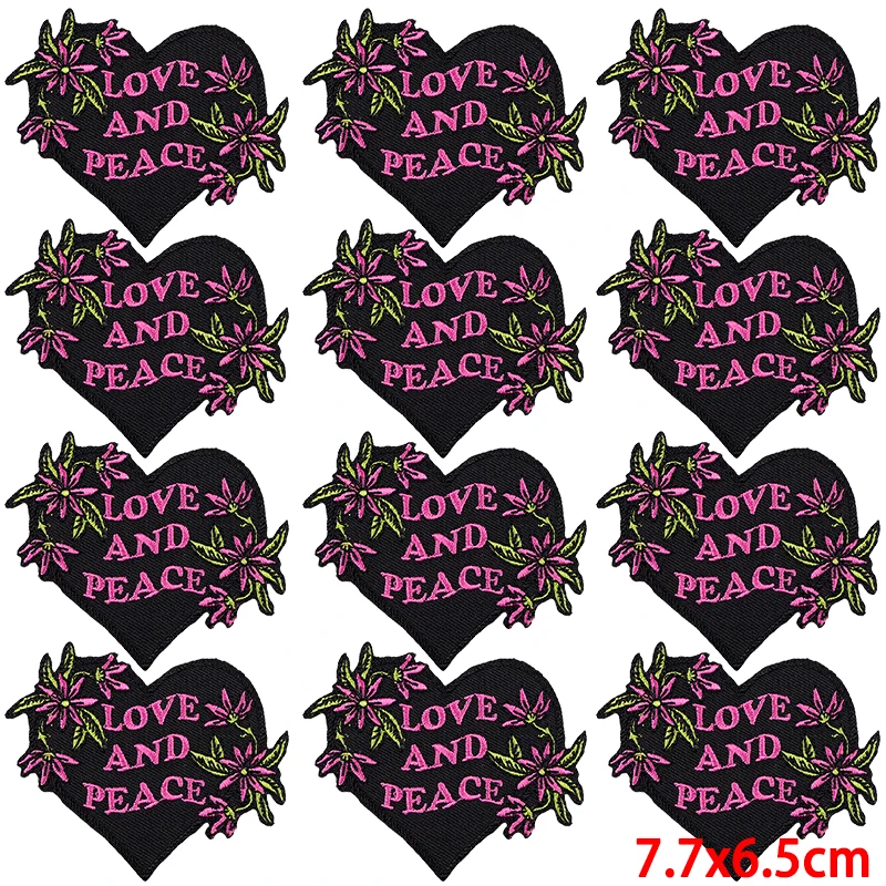 10 unids/lote de parches de mariposa y flores, parches para planchar para ropa, parches bordados de letras en ropa, parche de proverberación para ropa - imagen 5