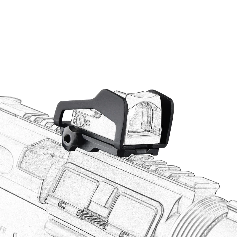 Soporte táctico RMRR Red Dot para mira, soporte de fijación de riel guía, Base de puntería, equipo de caza Airsoft apto para riel Picatinny de 20mm - imagen 2