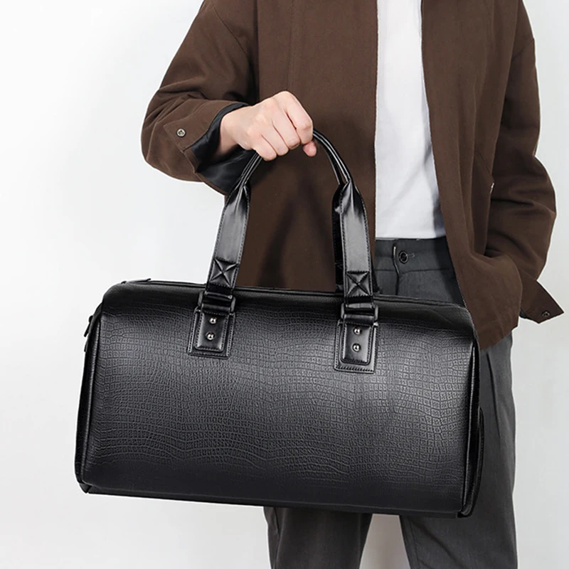 Bolsa de gimnasio para Fitness, zapatos de bolsillo para exteriores, equipaje de viaje de corta distancia, bolsos de hombro tipo bandolera, bolso grande de fin de semana para viaje de negocios - imagen 3