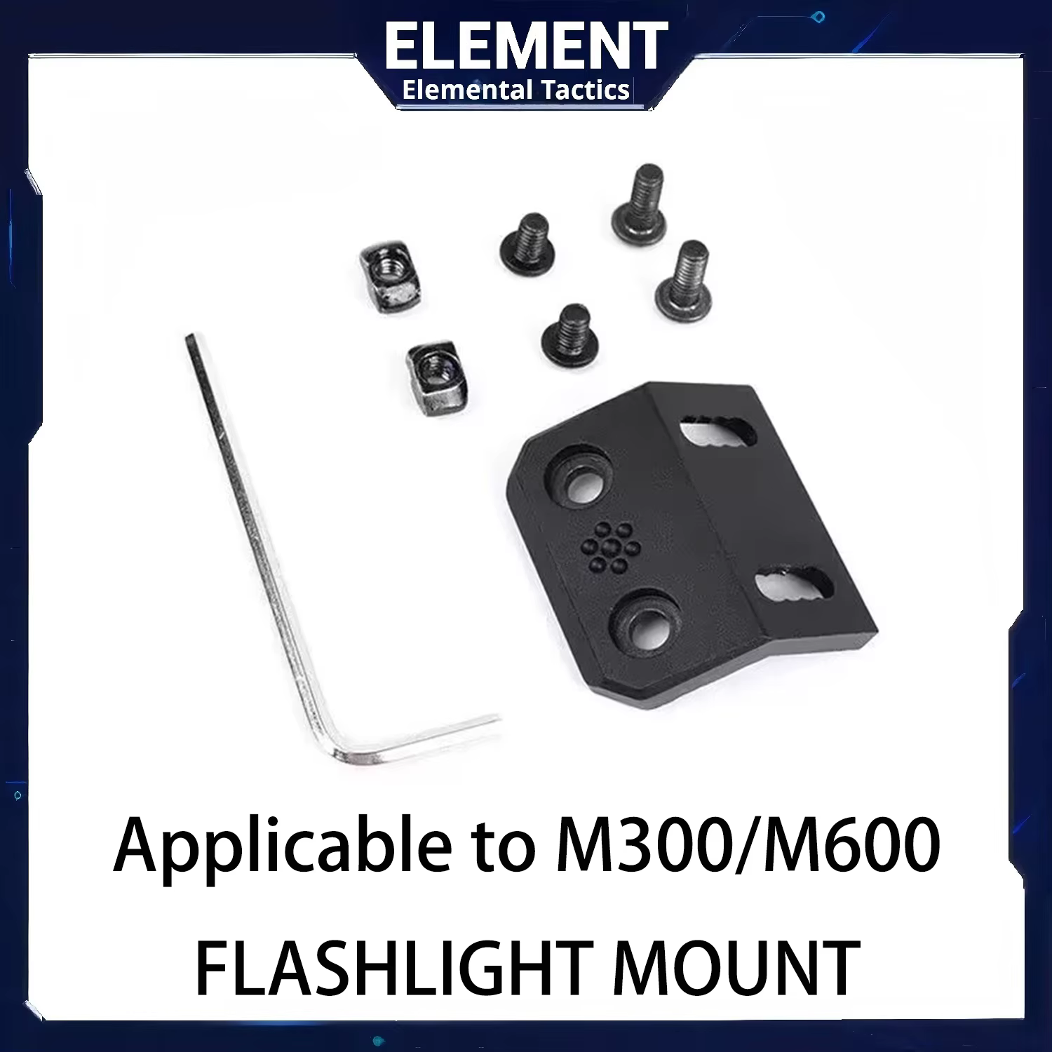 Montaje lateral MLOK metálico para linterna táctica M300/M600