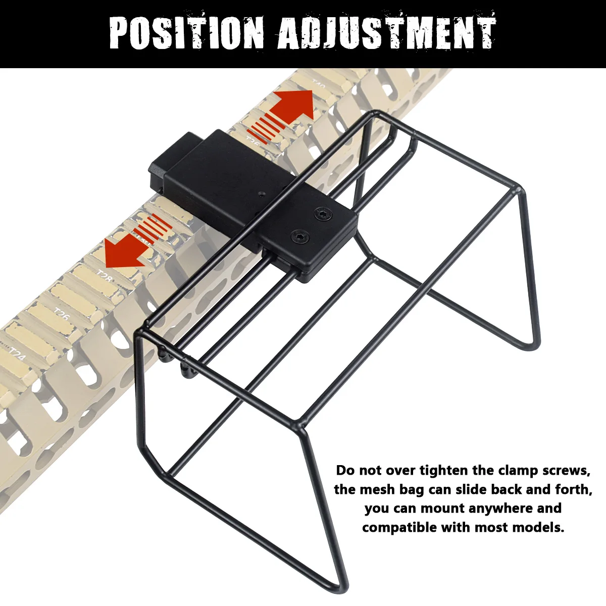 Colector de cartucho receptor de carcasa de latón táctico, compatible con riel de 20mm, bolsa trampa envolvente de malla de nailon, Rifle de caza, revista, bala, bolsa EDC - imagen 5