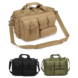 Bolso de hombro tipo bandolera táctico, maletín para ordenador portátil, bolso de viaje al aire libre, paquete multifunción de gran capacidad, bolso de mano para senderismo AVA329