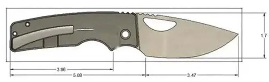 Cuchillo plegable con hoja y mango