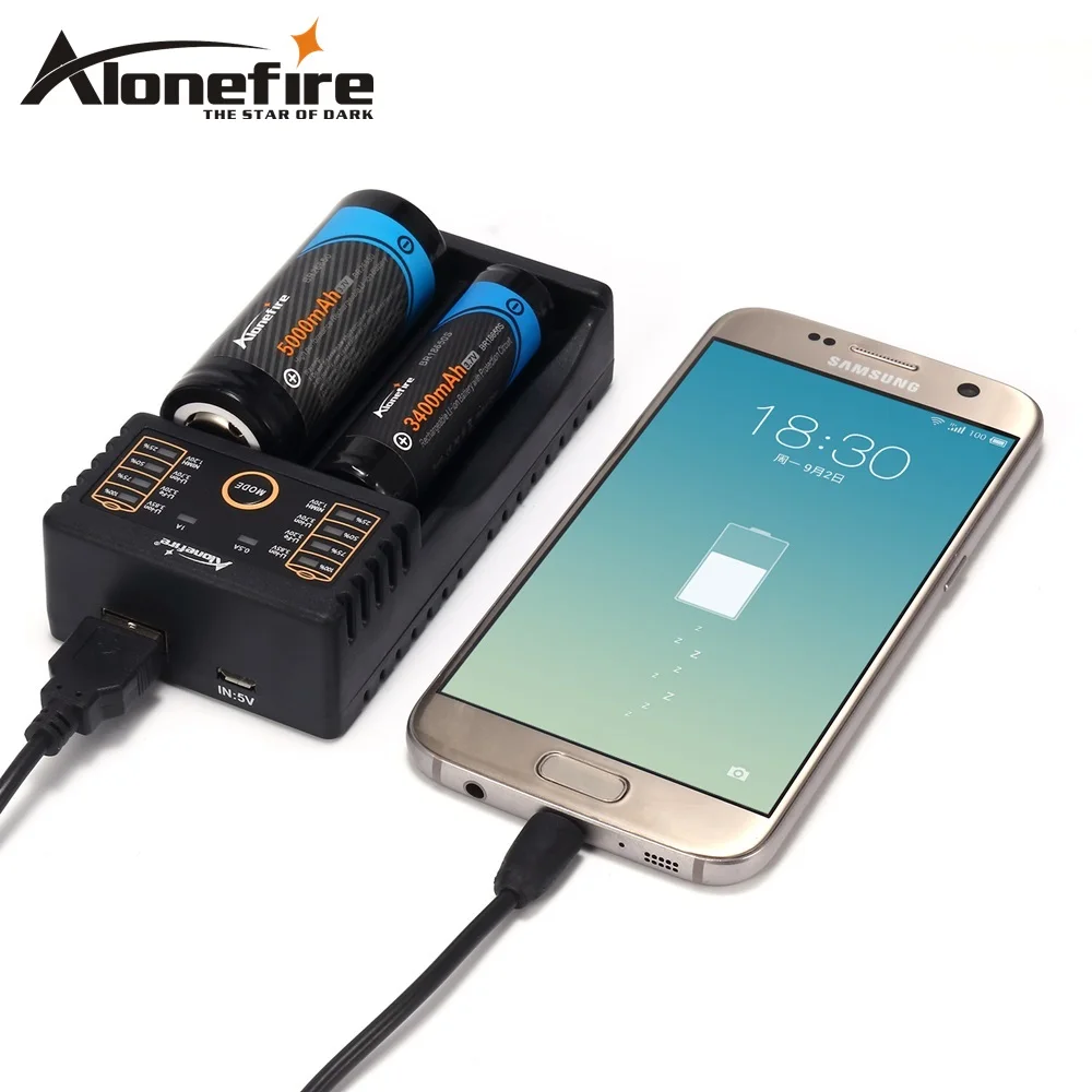 Alonefire MC202 – Cargador USB para baterías Li-ion y Ni-MH - imagen 4