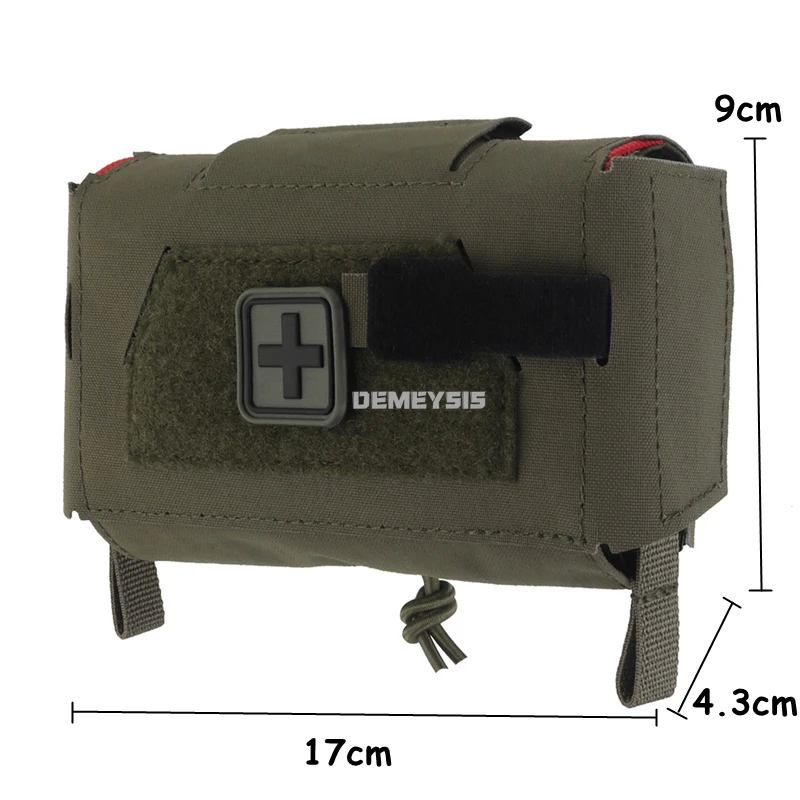 Bolsa compacta para traumatismos estilo camuflaje, bolsa táctica de primeros auxilios médicos de despliegue rápido, equipo de supervivencia para patrulla y acampada para caza al aire libre - imagen 2