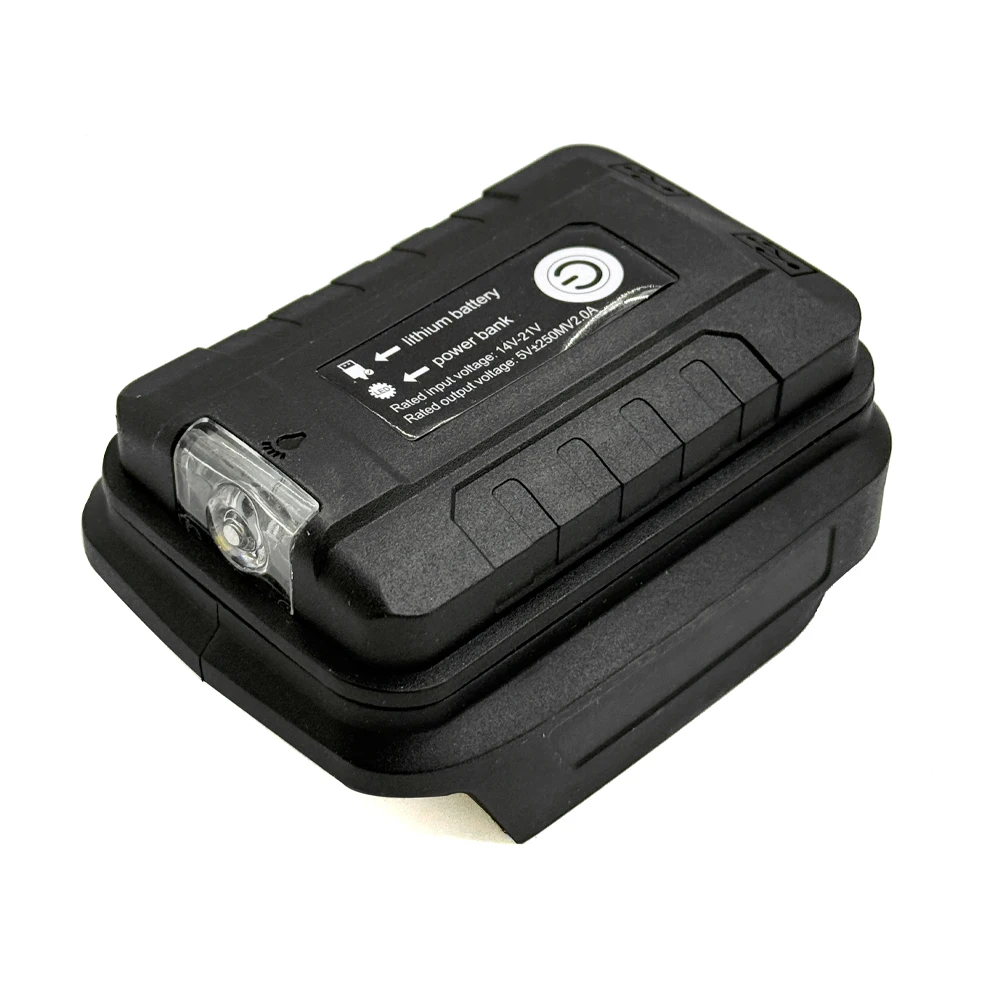 Convertidor adaptador con luz LED para batería de litio Makita de 14,4 V/18 V para Makita BL1830 BL1430 BL1850 con puertos USB duales - imagen 4