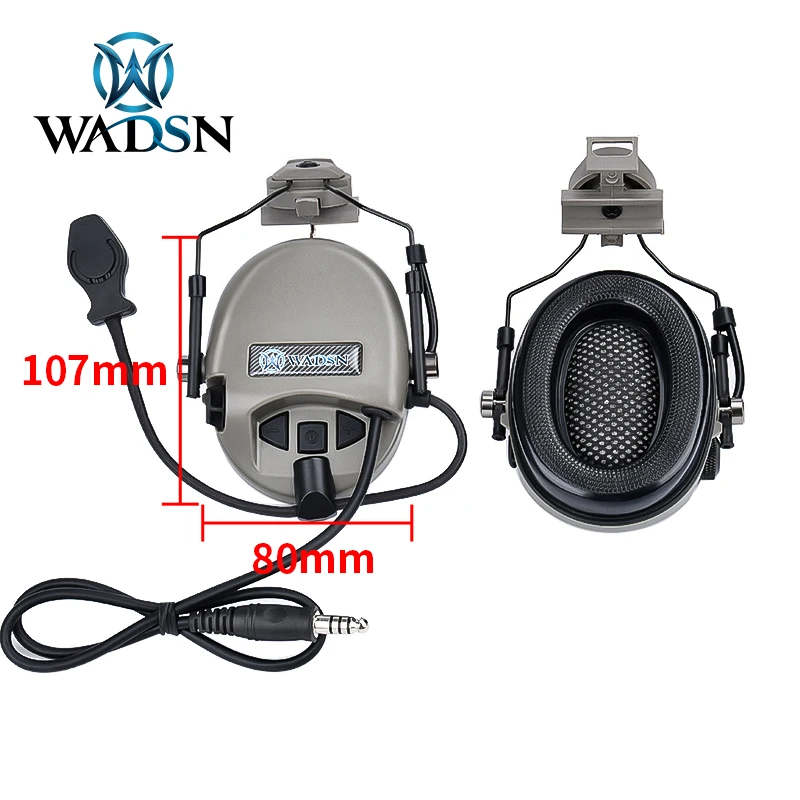 WADSN auriculares tácticos de comunicación, auriculares de protección, reducción de ruido definitiva, versión de casco rápido - imagen 3