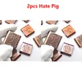 2pcs Hate pig