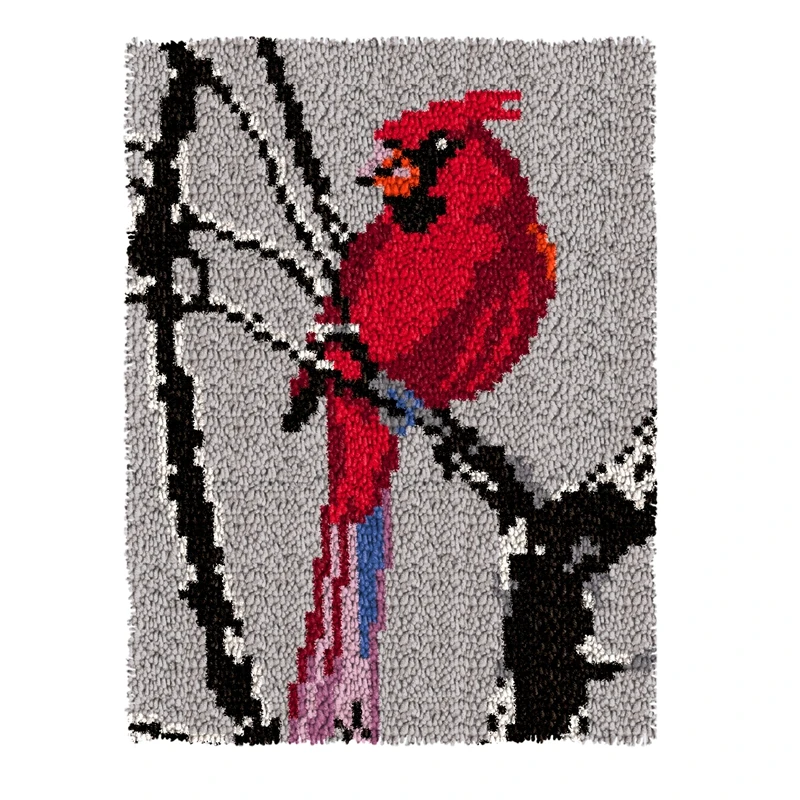 Kit de alfombra con gancho de pestillo de gato de dibujos animados, Kit de fabricación de alfombras, juego de alfombras bordadas de ganchillo para costura, herramienta de fabricación de alfombras para principiantes precortadas - imagen 5