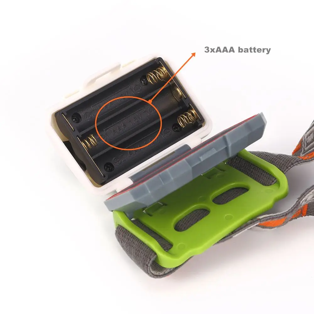 Luz LED estroboscópica blanca y roja de 3W, faro portátil ligero para exteriores, senderismo, viajes, pesca, Camping, escalada, faro para niños AAA - imagen 5