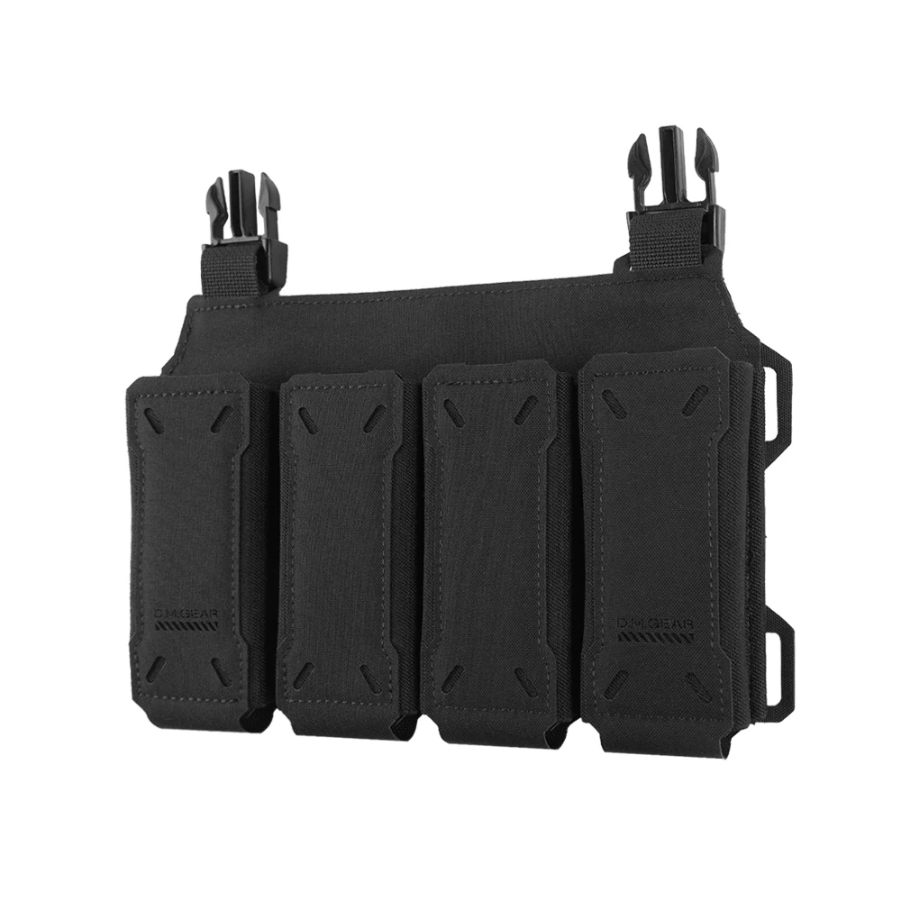 Bolsa táctica para revistas, portador Molle triple cuádruple, chaleco táctico Airsoft, accesorios para caza y acampada, Realse rápido - imagen 2