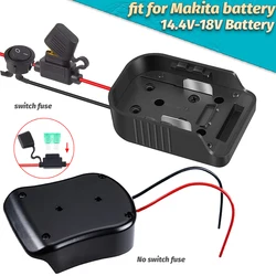 Adaptador de batería DIY para Makita, adaptador de batería de 18V, conector de alimentación, adaptador DIY, soporte de base, cables de 14 Awg con fusible