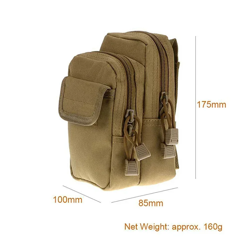 Bolsa táctica Molle EDC, bolso de doble capa, riñonera, bolsa para teléfono, accesorios para caza y Camping, bolsa de herramientas - imagen 5
