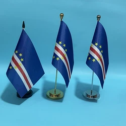 BANDERA DE SKY, bandera de escritorio de oficina de capa, bandera Verde, 14x21cm, capa de poliéster, cartel nacional Verde, adornos de escritorio, banderas, decoración de mesa