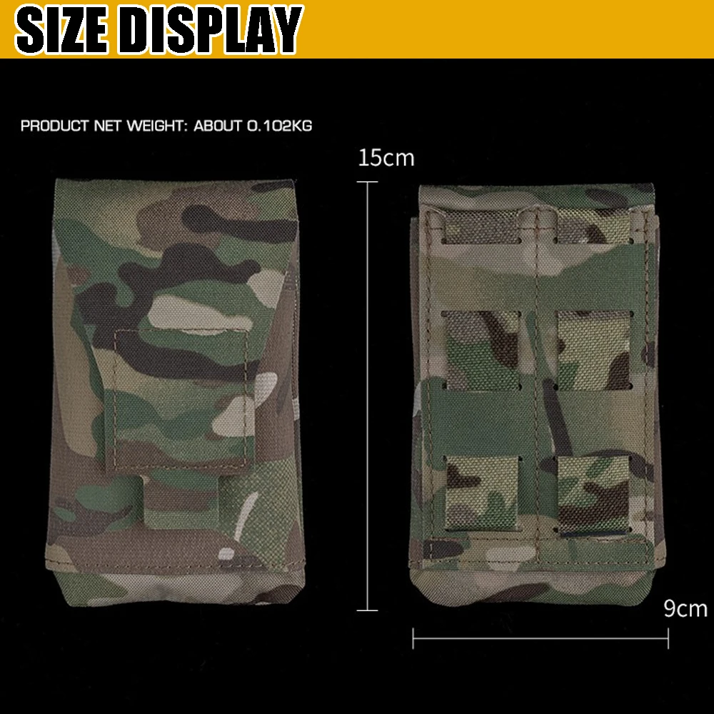 Bolsa de basura táctica Molle, bolsa de reciclaje de desplegado rápido, bolsa de reciclaje de revistas plegable enrollable para cinturón táctico, chaleco, mochila - imagen 2