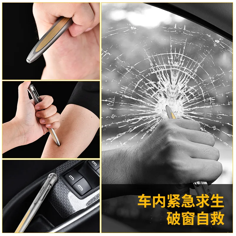 Pluma táctica multifuncional de aleación de titanio, pluma de firma comercial al aire libre - imagen 3