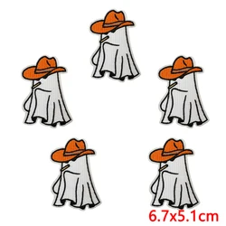 Parche bordado termoadhesivo Halloween calabaza y fantasma