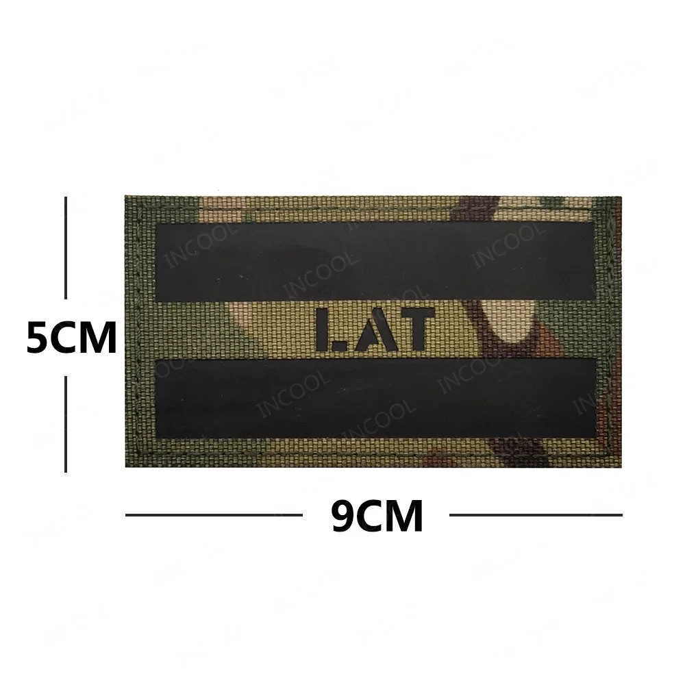 Parche reflectante bandera Letonia táctico para gorra - imagen 4